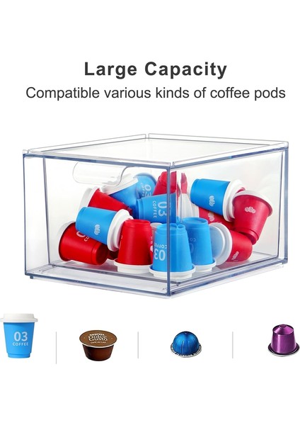 2 Adet K Kupası Düzenleyici Kahve Pod Saklama Kabı Yığılabilir Çekmeceler Krema Şeker Kahve Barı Düzenleyici (Yurt Dışından) fiyatları