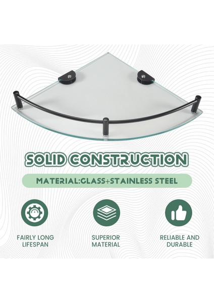 Banyo Rafları, Banyo Cam Köşe Rafı Duvara Monte, Duş Jeli/sabun Saklamak Için Temperli Cam Raf-A (Yurt Dışından) fırsatları