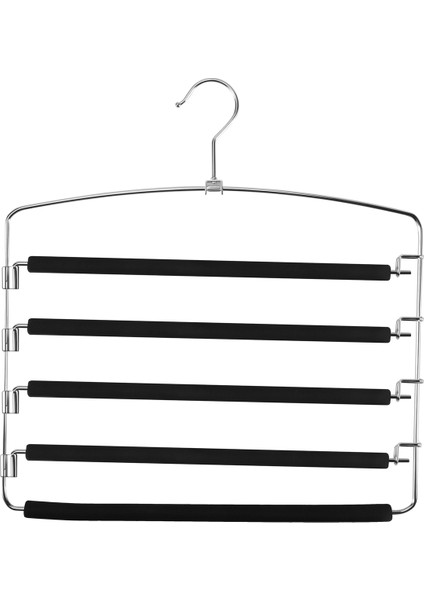 Pantolon Askıları 5 Katmanlı Metal Gevşek Sihirli Askılar Kaymaz Köpük Dolgulu Salıncak Kol Yerden Tasarruf Sağlayan Askı Giysi Dolabı Depolama Düzenleyici Pantolon ve Giysiler Için (Yurt Dışından)