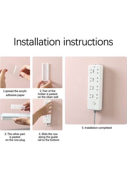 Yapıştırıcı Delme Gerektirmeyen Soket Tutucu, Duvara Monte Fiş Sabitleyici, Yönlendirici Mutfak Ev ve Ofis Için (Yurt Dışından) fiyatları