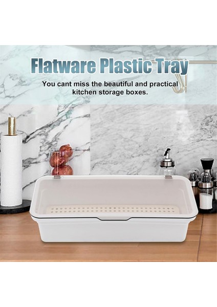 Kapaklı Çatal Bıçak Tepsisi, Kapaklı Alet Saklama Plastik Çatal Bıçak Tepsisi, Çatal Bıçak Çekmecesi Düzenleyici Alet Saklama Kabıd (Yurt Dışından) indirimleri