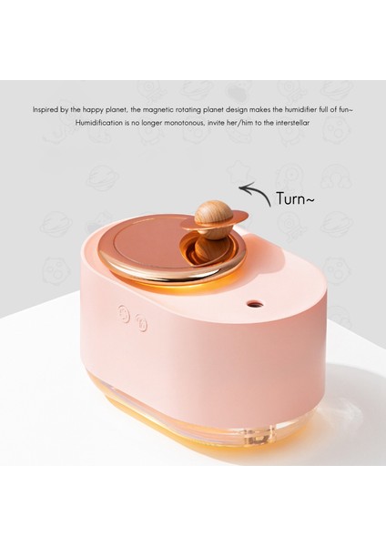 300ML Dönen Gezegen Nemlendirici Araba Sessiz Sprey Nemlendirme USB Şarj Su Yenileme Sevimli Gece Lambası Yeşil (Yurt Dışından) fırsatları