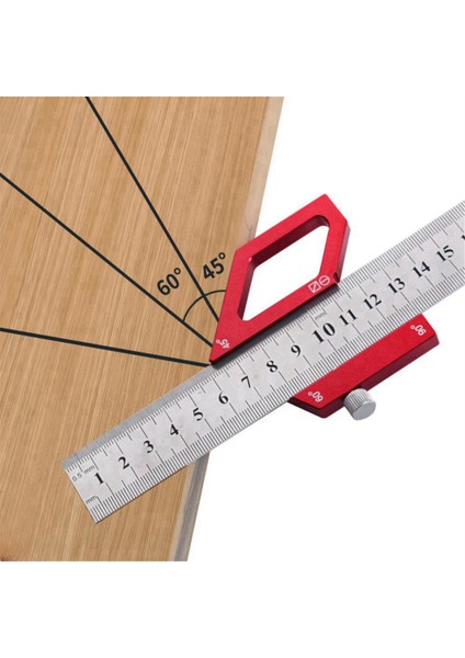Ahşap Işleme Çizici Merkez Bulucu Konumlandırma Bloğu Çelik Cetvel Çizgi Işaretleme Ölçer Düzeni 45/60/90 Derece Açı Çizici B (Yurt Dışından) modelleri