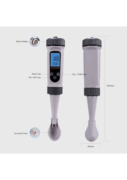 4 In 1 Dijital Su Test Cihazı Salt Sg Sıcaklık Ölçer Yüksek Doğruluk Su Kalitesi Test Kalemi Ölçüm Cihazı Su B Için (Yurt Dışından) indirimleri