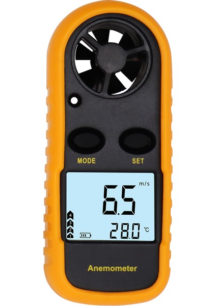 2 In1 El Anemometre Ölçme Klima Dış Mekan Rüzgar Hızı Sıcaklık Hacmi Test Cihazı Ölçer (Yurt Dışından)