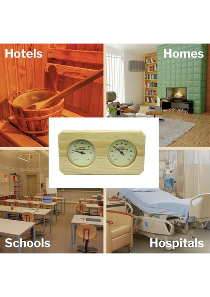 Sauna Termometresi Fahrenheit Higrometre Ölçer 2'si 1 Arada Kapalı Ev Sauna Termostatı, Geleneksel Sauna, Varil Veya Dış Mekan Için (Yurt Dışından) fiyatları