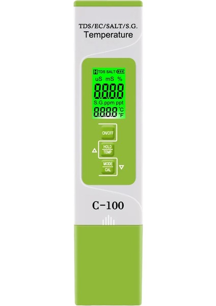 5'i 1 Arada Tds/ec/tuzluluk/sg/sıcaklık Tuz Ölçer Yüzme Havuzları Için Dijital Deniz Suyu Kalitesi Test Cihazı (Yurt Dışından) indirimleri