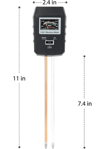 2 Paket 3'ü 1 Arada Toprak Nem Ölçer, Nem Ph Işık Test Cihazı, Bahçe, Çim, Çiftlik Için Bitki Su Toprak Monitörü Test Aracı (Yurt Dışından) fırsatları