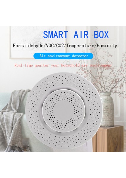 Zigbee/tuya Wıfı Akıllı Hava Kutusu Karbondioksit Dedektörü Co2 Gaz Sensörü Formaldehit Voc Sıcaklık Nem Sensörü (Yurt Dışından) modelleri