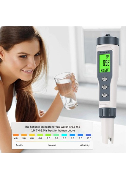 Su Için 3'ü 1 Arada Dijital Ph Ölçer, Tds/ph/sıcaklık Ölçer, Içme Suyu Için Su Test Cihazı, Yüzme Havuzu, Hidroponik (Yurt Dışından) fiyatları