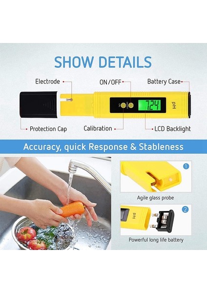 Paket Ph Ölçer Tds Ppm Ölçer ve 3'ü 1 Arada Toprak Ph Test Cihazı Ph/ec Ev, Bahçe, Çim, Çiftlik Için Dijital Kit (Yurt Dışından) fiyatları