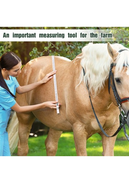 At Yüksekliği Ağırlık Bandı At Ölçme Bandı Pvc At Ölçme Çubuğu Hayvancılık Vücut Ölçme Aracı, 8.2 Feet Uzun (Yurt Dışından) fiyatları
