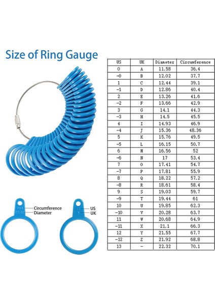 Yüzük Boyutu Ölçme Aleti Seti, Halka Mandrel Halka Ölçü Ölçer, Yüzük Ölçüsü Çubuğu ve Parmak Takı Yapımı Için Halka Ölçer (Yurt Dışından) indirimleri