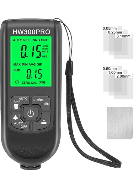 Dijital Arka Işık LCD Film Kalınlığı Ölçer Araba Boyası Kalınlık Test Cihazı Kaplama Kalınlık Ölçer Ölçme Aracı Siyah (Yurt Dışından) indirimleri