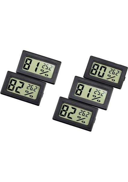 5 Paket Mini Dijital Termometre Higrometre, Iç Mekan Dijital Sıcaklık Nem Ölçer Metre LCD Ekran (Yurt Dışından)