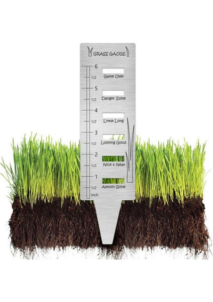 Çim Ölçer - Paslanmaz Çelik Çim Ölçerler Bahçe Çim Ölçerler Hediyeler, Çim Aletleri Bahçe Peyzaj Bitki Büyümesi (Yurt Dışından) modelleri
