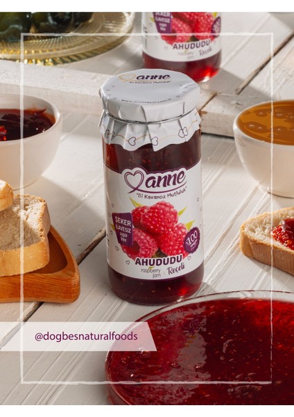 Şeker İlavesiz Ahududu Reçeli 300 gr (Elma Suyu İle Tatlandırılmıştır - Koruyucu İçermez) fiyatları