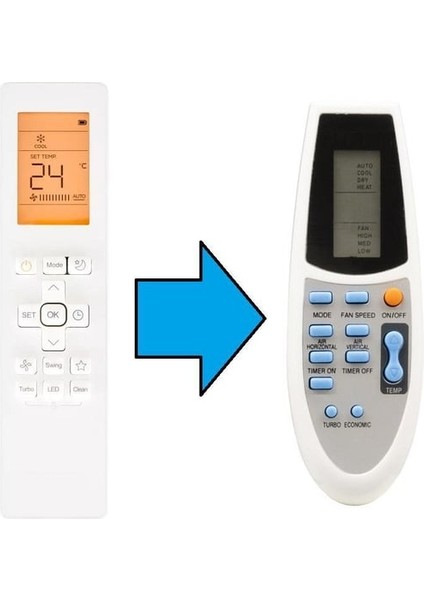 Climate Inverter Klima Kumandası-Resimde Sağdaki Gönderilir