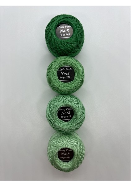 Almiş Perle Etamin-Kanaviçe 4 Lü Iplik Seti (10 Gr-No:8) 909-912-913-955