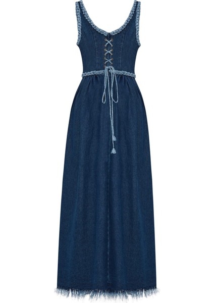 Isabella Lacivert Denim Kadın Elbise fiyatları