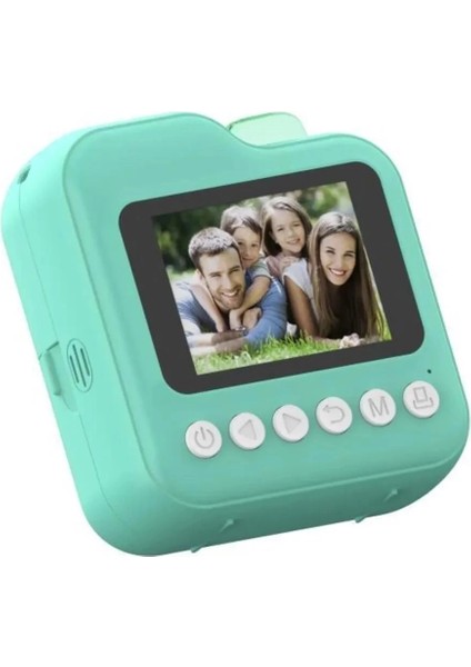 Bfs Dijital Video Kayıt Fotoğraf Çocuk Kamerası Anlık Termal Resim Kağıt Baskılı Mavi