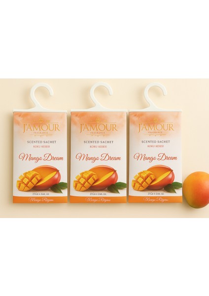 Mango Kokulu Askılı Dolap ve Çekmece Kokusu 3' Lü Paket
