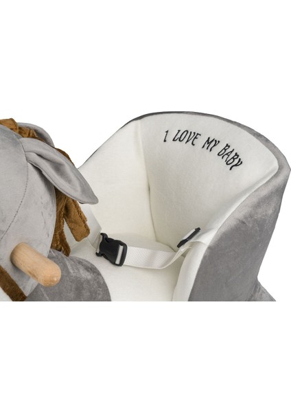 Vavbaby Sallanan At Ahşap Peluş Yumuşak - Eşek Gri fiyatları