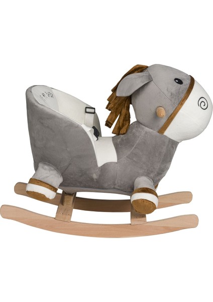 Vavbaby Sallanan At Ahşap Peluş Yumuşak - Eşek Gri modelleri