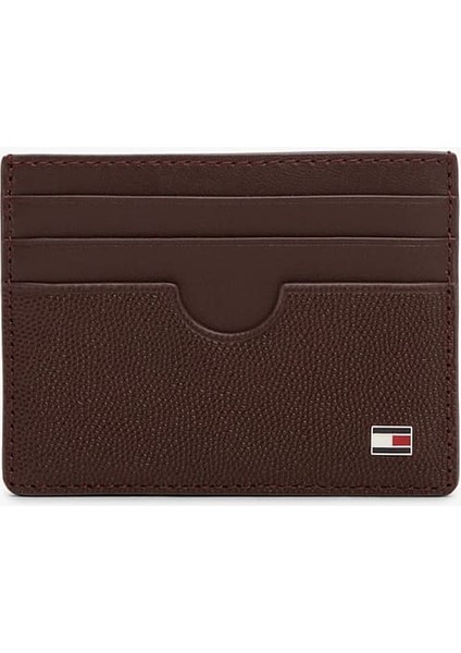 Erkek Dokulu Metal Logolu Kartlık - Kahverengi