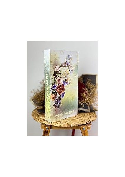 Rabsev RS307 Fotoğraf Albümü 10X15CM 300 Fotoğraf Kapasiteli Gelin Buketi Desenli Lüks Albüm
