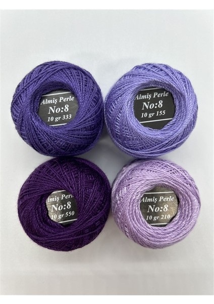Almiş Perle Etamin-Kanaviçe 4 Lü Iplik Seti (10 Gr-No:8) 550-210-333-155 fiyatları