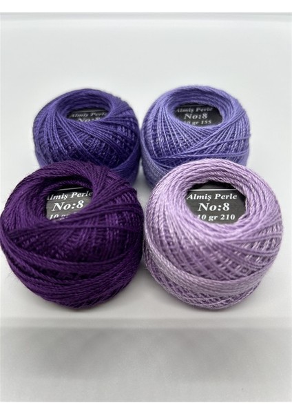 Almiş Perle Etamin-Kanaviçe 4 Lü Iplik Seti (10 Gr-No:8) 550-210-333-155 modelleri