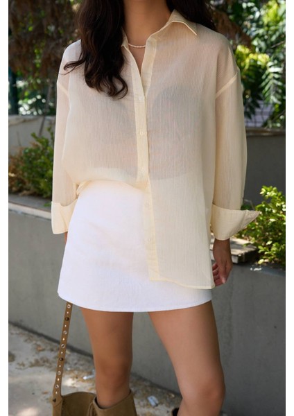 PREMIUM ÇİZGİLİ OVERSİZE GÖMLEK fırsatları