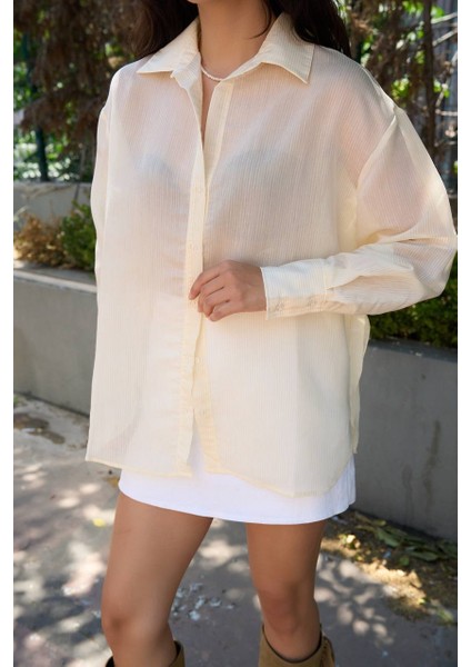 PREMIUM ÇİZGİLİ OVERSİZE GÖMLEK indirimleri