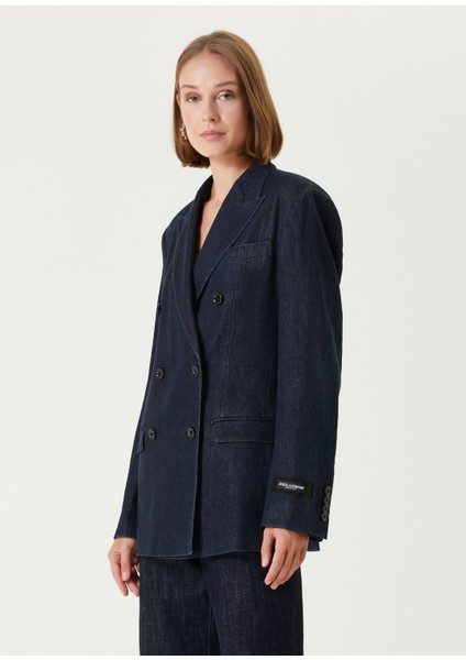 Lacivert Kruvaze Denim Ceket modelleri