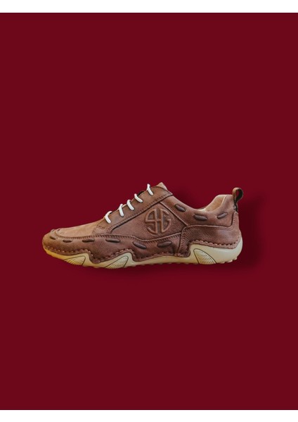 kahve Hakiki Deri Casual Sneaker Ortopedik Spor Ayakkabı Günlük Yumuşuk Taban Ahtapot Model modelleri