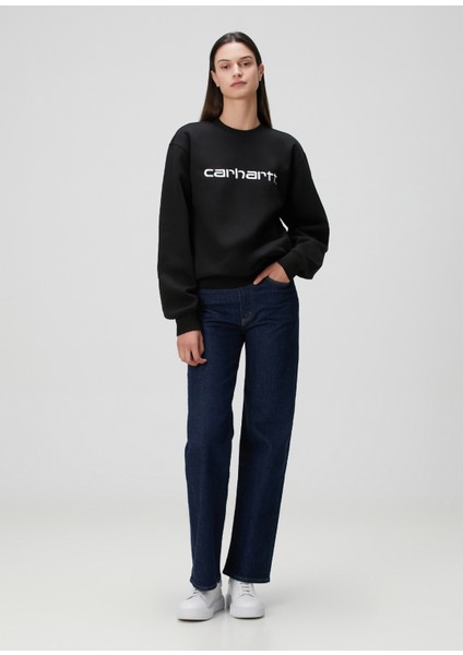 Siyah Logo Nakışlı Sweatshirt fiyatları