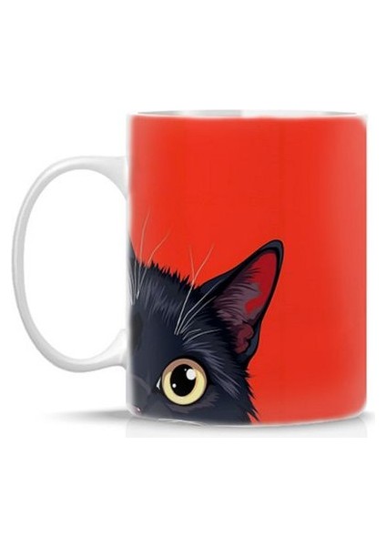 Kırmızı Kedi Özel Tasarım Kupa Bardak