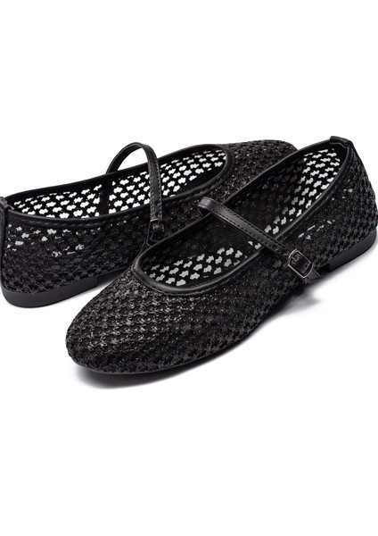 Kadın Hasır Örme Fileli Makosen Espadril Tokalı Babet 9015 modelleri