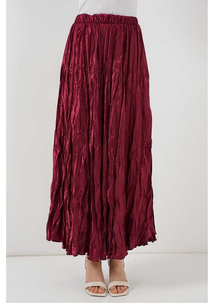 8034 Bordo Kadın Etek