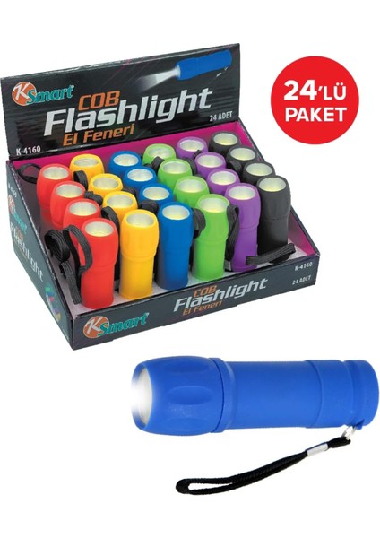 Fener LED Silikon Gövde K-4160 24LÜ Paket