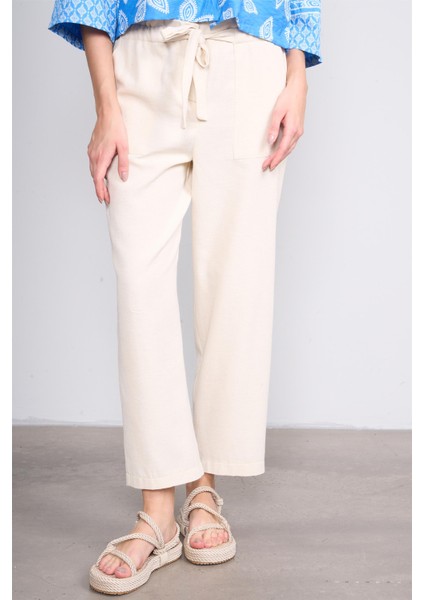 7593 Bayan Boru Paça Gabardin Pantolon Natural fiyatları