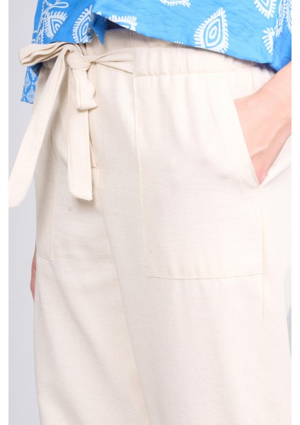 7593 Bayan Boru Paça Gabardin Pantolon Natural modelleri