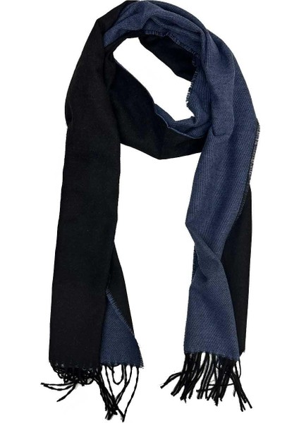 Lacivert - Mavi Çift Taraflı Erkek Kaşkol K624 fiyatları