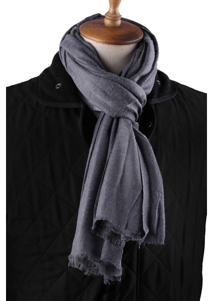 Gri Düz Unisex Şal Kaşkol K638
