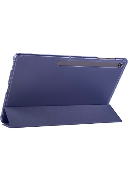 Samsung Galaxy Tab S10 Fe Plus 13.1 Inc (2025) Kalemlikli Standlı Yarı Saydam Hard Pc Kılıf SM-X620 modelleri