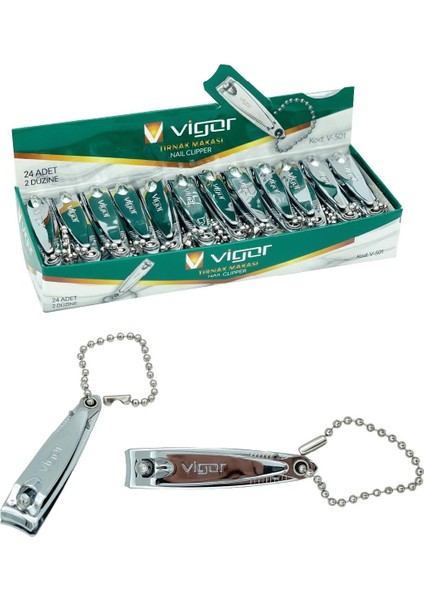 Tırnak Makası Küçük Düz 24LÜ Paket V-501