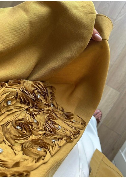 Gül Detaylı Premium Kimono