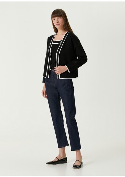 Straight Fit Lacivert Jean Pantolon