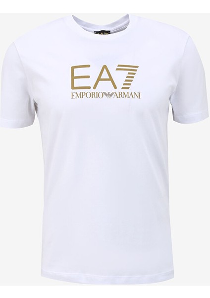 Bisiklet Yaka Beyaz Erkek T-Shirt 3DPT08PJM9Z